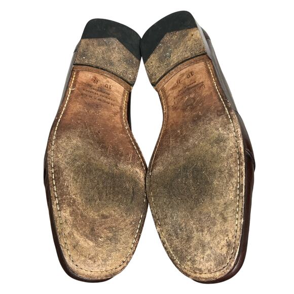 Magnanni Leather Stitched Cognac Loafers Shoes Size 10 M Men’s B759 main image 7